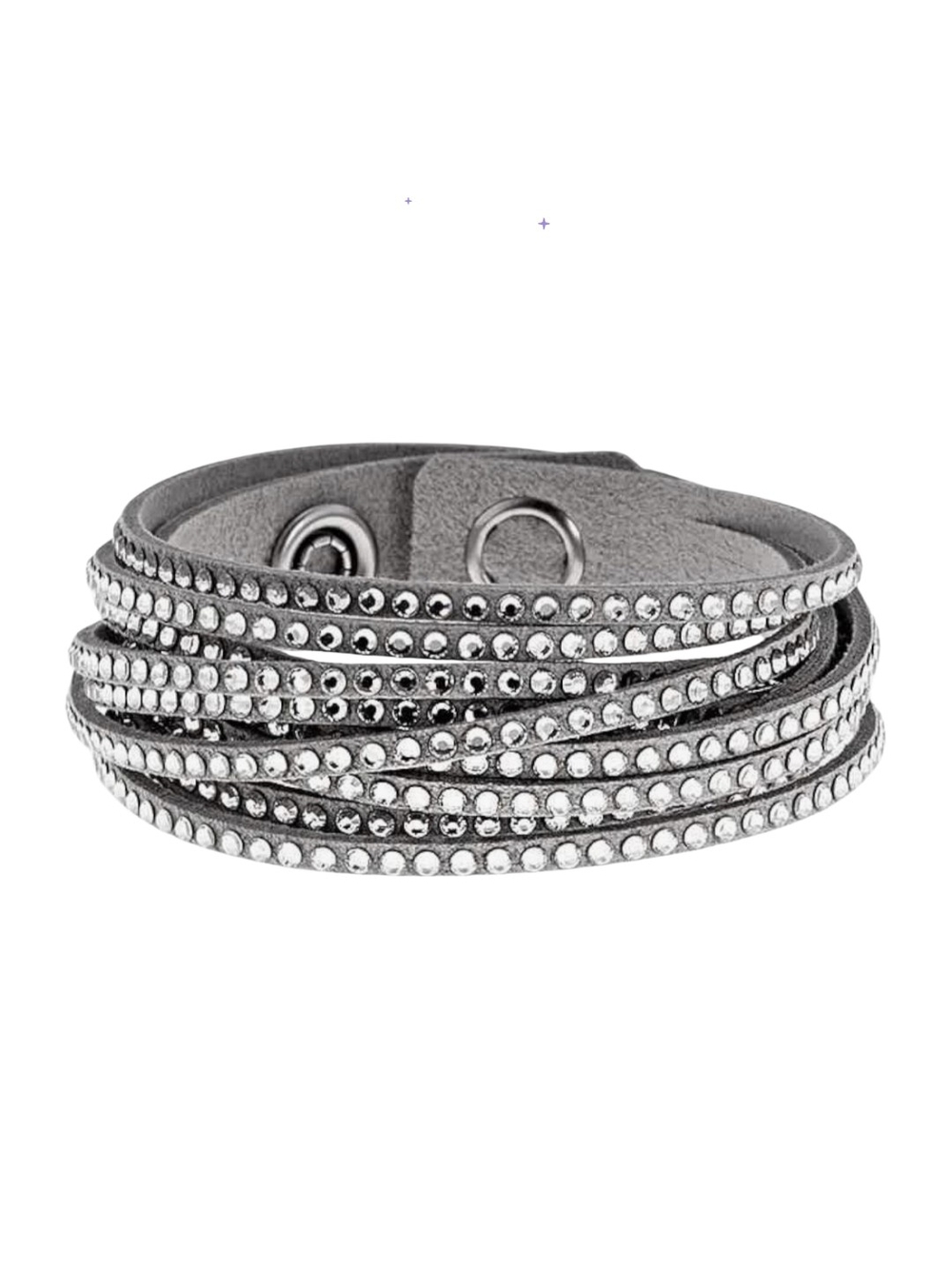 Swarovski Silver Crystal Multi-Row Wrap Bracelet